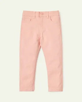 Peach Mid Rise Pants