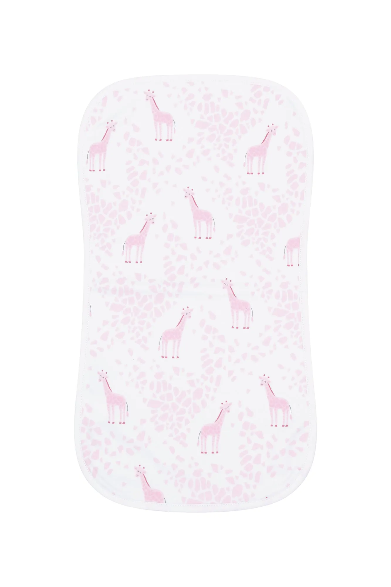 Pink Giraffe Print Burp Cloth