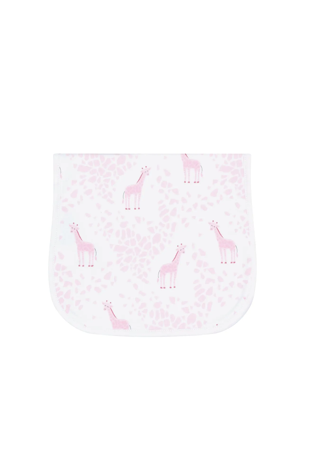 Pink Giraffe Print Burp Cloth