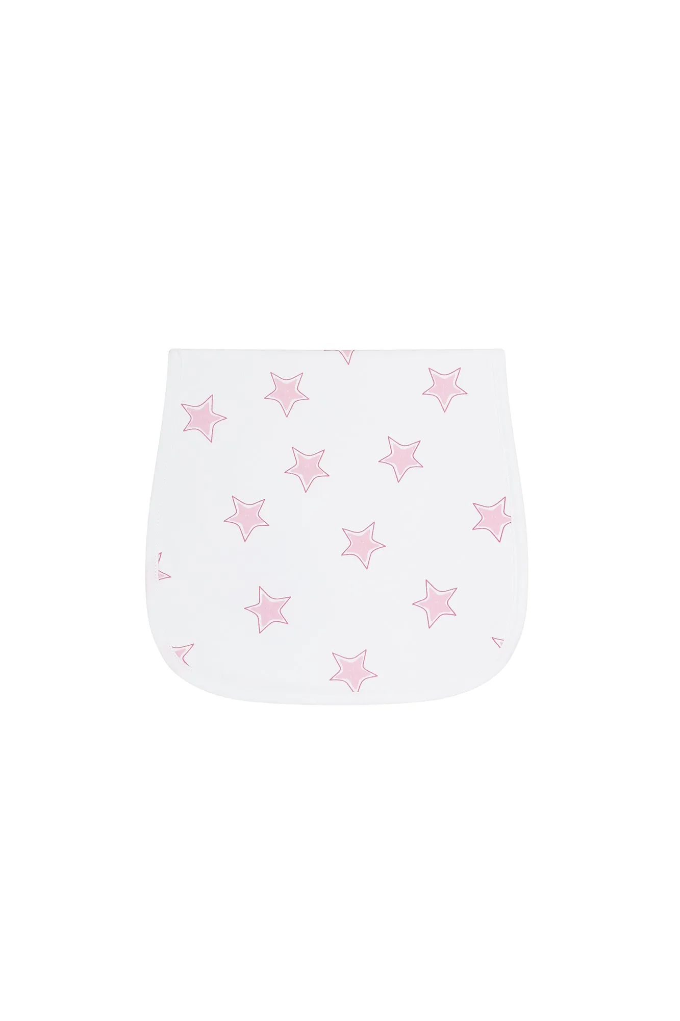 Pink Stars Print Burp Cloth