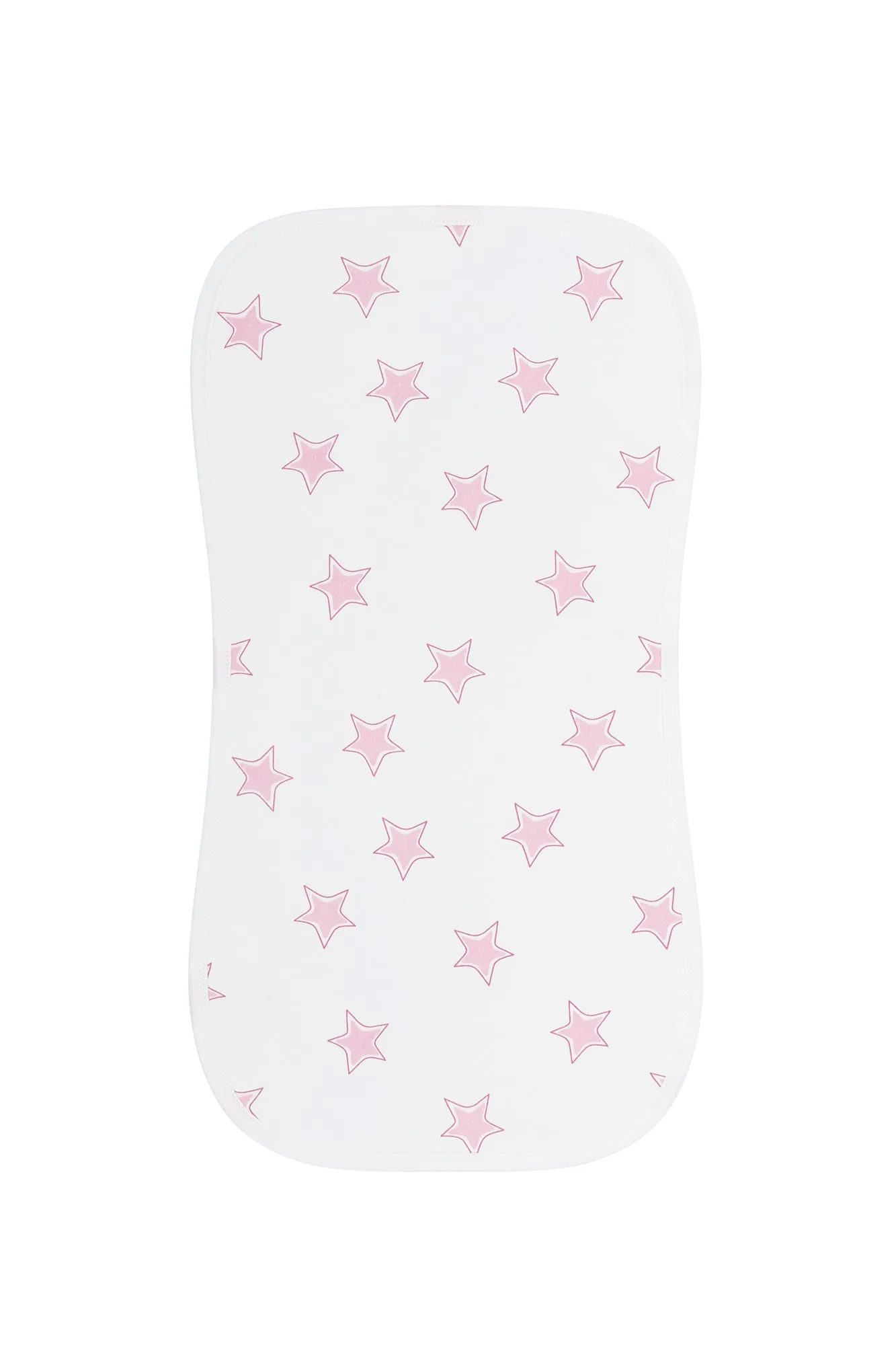 Pink Stars Print Burp Cloth