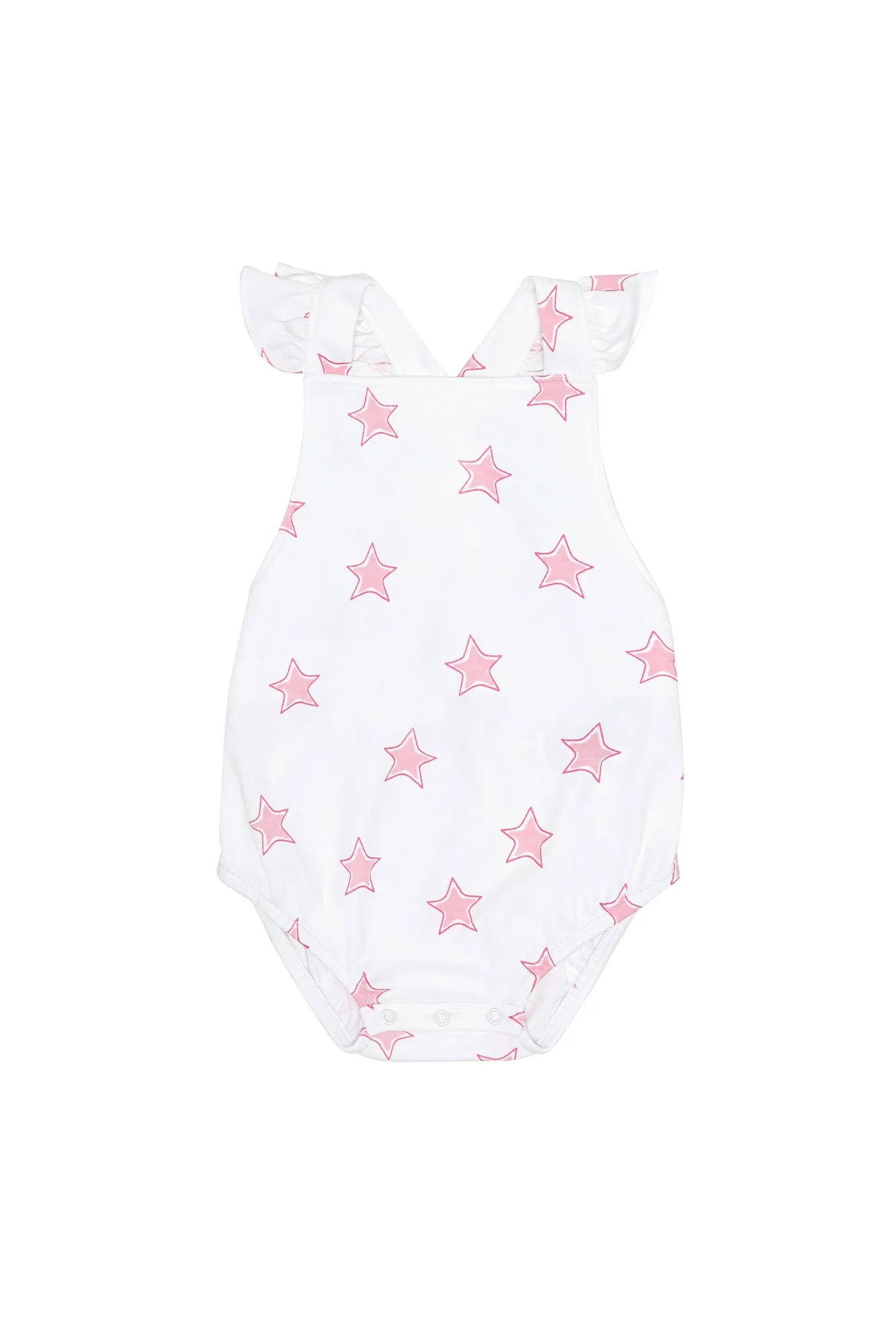 Pink Stars Print Ruffle Bubble