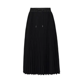 Pleated Drawstrings Midi Skirt