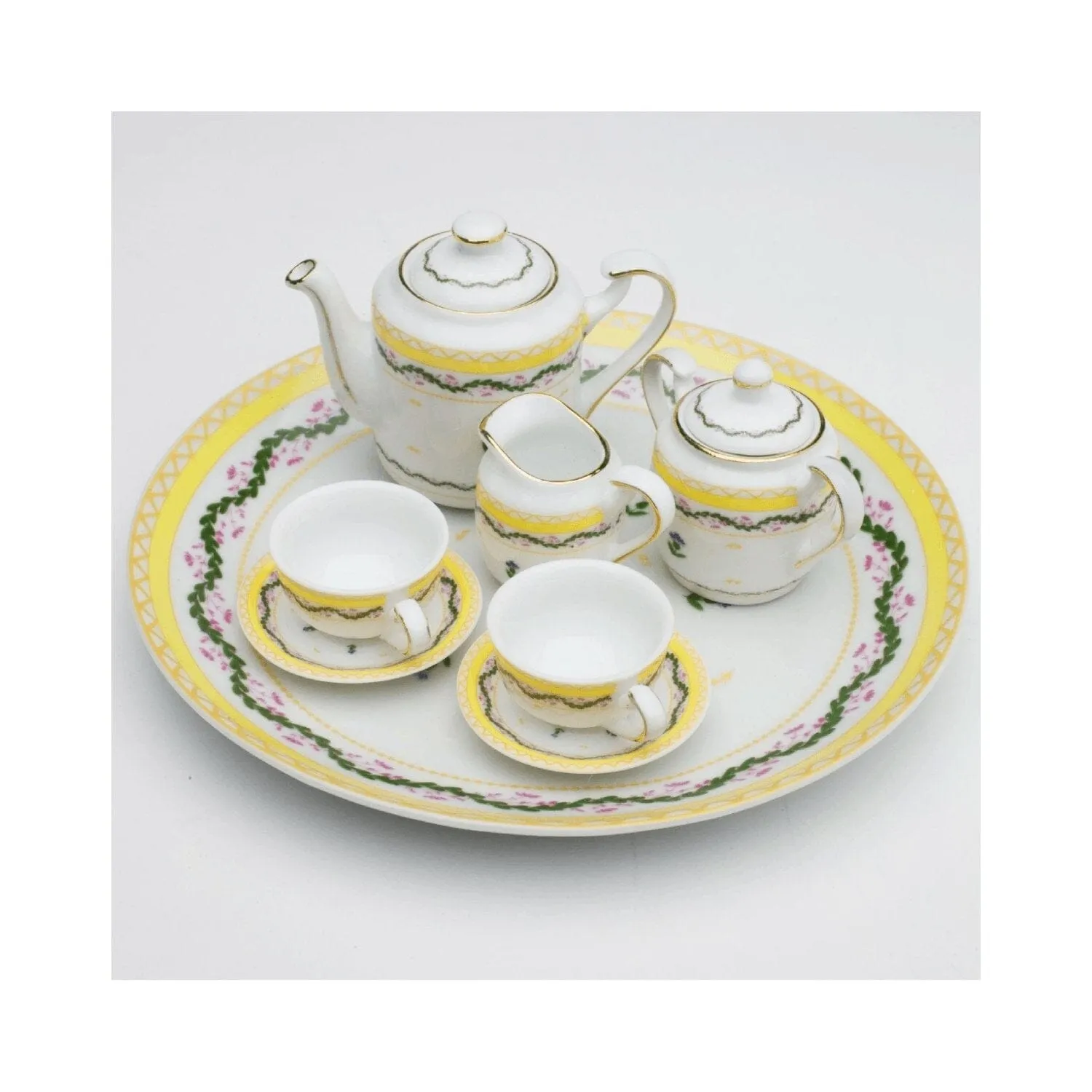 Ribbons & Cornflower Miniature Tea Set