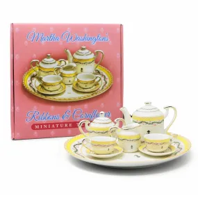 Ribbons & Cornflower Miniature Tea Set