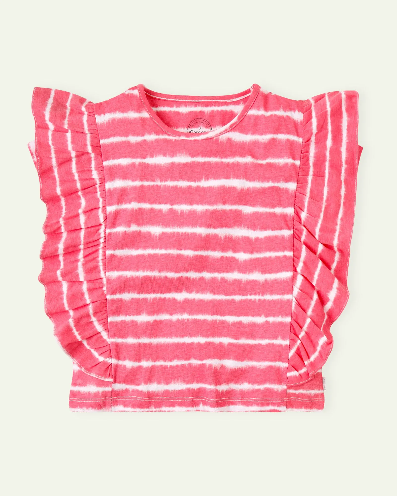 Ruffled Multi Striped Top