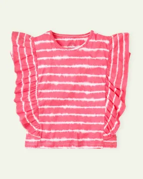 Ruffled Multi Striped Top