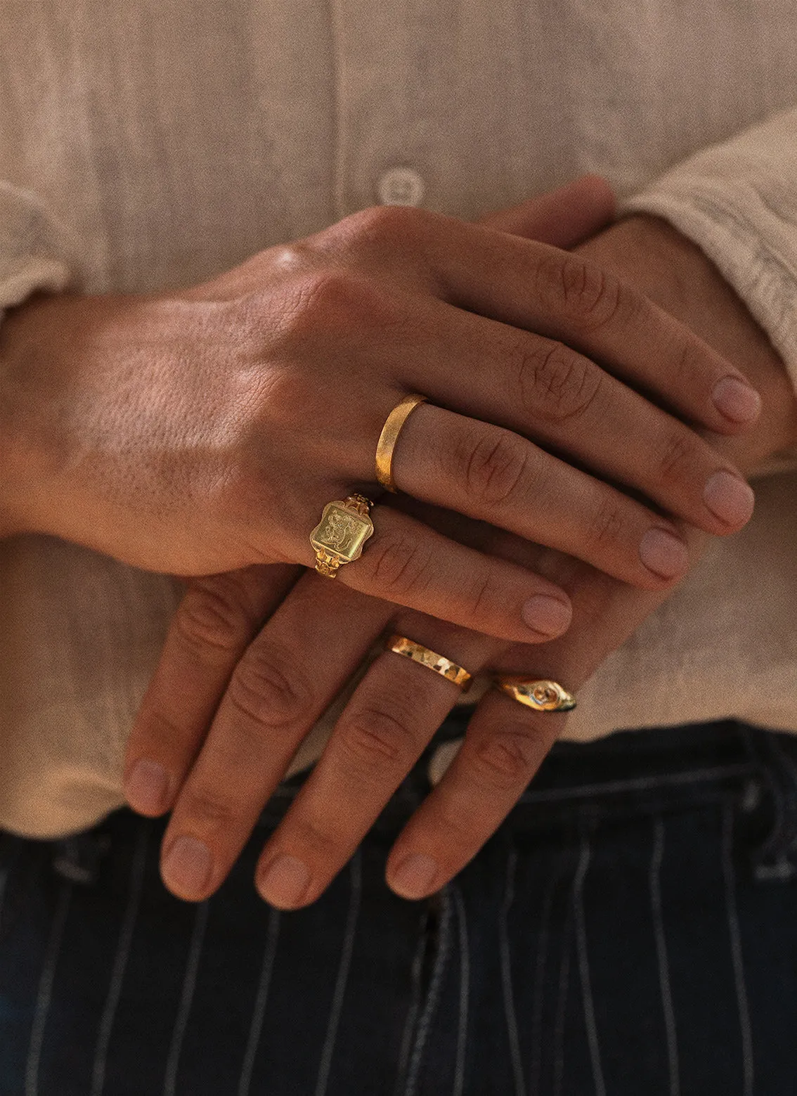 The gent bear golden topaz ring 14k gold