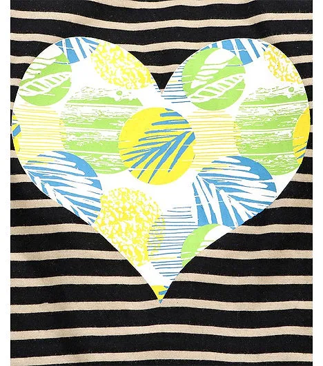 Ventra Girls Striped Heartin Full Sleeve Top