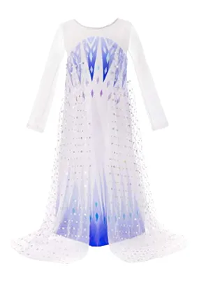 White-Purple Party Costume Princess Dress With Cape